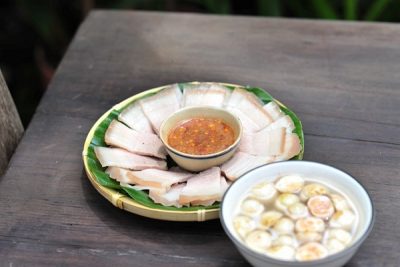 thịt luộc mắm tôm